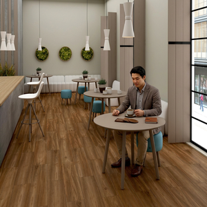 Baldosas de porcelana con aspecto de madera rústica London Natural de 20x120 cm, acabado mate para interiores contemporáneos - Product Image 2