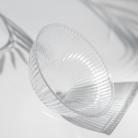 Abat-jour en verre transparent à nervures verticales en forme de cloche classique, couvercle de remplacement spécial pour lampes suspendues de style rétro pour salle à manger