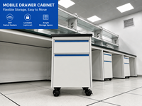 Banc de travail de laboratoire en acier Baitu ISO9001 avec armoire mobile en bois pour les tests physiques et chimiques généraux en laboratoire