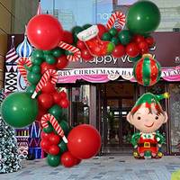 Ensemble de ballons décoratifs de Noël ronds de 10 pouces, imprimés en lettrage, en latex, à séchage rapide