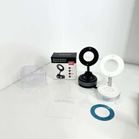 Support Téléphone Magnétique Pliable en Alliage avec Aimant Puissant pour Bureau, Mur, Voiture, Tableau de Bord et Pare-Brise