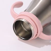 Gourde isotherme pour enfants en acier inoxydable 304, double paroi, avec poignée, portable, avec paille, design minimaliste moderne