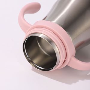 304 Edelstahl Kinder-Thermobecher Doppelwandig mit Griff Tragbarer Vakuum-Trinkbecher Modernes Minimalistisches Design - Product Image 2