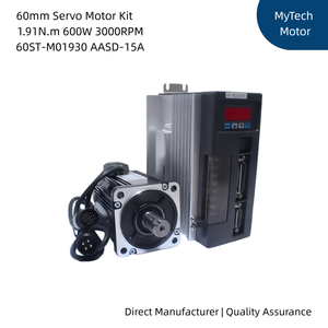 Kit de Motor Servo AC NEMA24 <span class=keywords><strong>60ST</strong></span>-<span class=keywords><strong>M01930</strong></span>, 600W, 1.91N.m, 3000rpm, 220V, Codificador de 2500PPR, Sistema Completo de Controlador Servo para Router CNC - Product Image 1