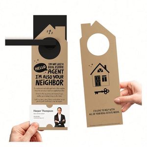 Impresión de Cartulina Personalizada para Marketing Inmobiliario, Flyers y Colgadores de Puerta con la Frase 'Hola, no soy solo un agente inmobiliario' - Product Image 1