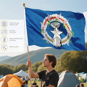 Bandera de las Islas Marianas del Norte 3x5 pies, Poliéster 100D, Color Latte Stone, Bandera Nacional del Territorio de los Estados Unidos CNMI - Product Image 5