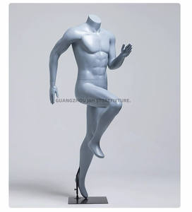 Tête d'oeuf Sport mannequin complet du corps Modèle de corps musclé Finition noire mate Mannequin athlétique masculin - Product Image 6