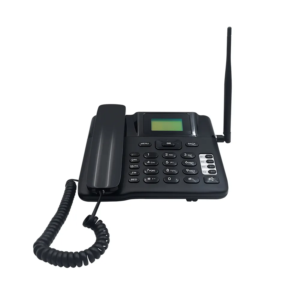 Ucuz telefon Gsm sabit kablosuz terminalleri sabit 4g akülü kara hattı telefonları Sim kart yuvası ile telsiz telefon