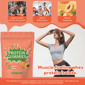 Gomitas de Proteína de Durazno - 17 g de Proteína, 100 Calorías, Bajo en Azúcar, Suplemento de Proteína Masticable, Snack Post-Entrenamiento para Adultos, 60 Unidades - Product Image 3