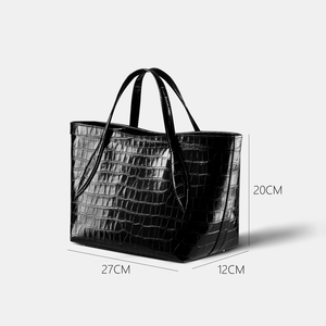 Nouveau sac fourre-tout tendance coréen sac à main et porte-monnaie pour femmes en cuir PU <span class=keywords><strong>croco</strong></span> solide - Product Image 3