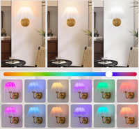 Applique murale décorative rechargeable LED remplaçable abat-jour sans fil lampe murale en tissu lampe murale pour chevet intérieur