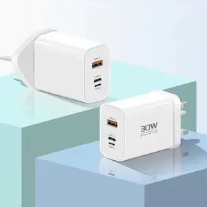 Carregador de parede 3 em 1 com carregador USB, adaptador de viagem de carga rápida, plugue tipo C PD 20w, carregador para celular, novo design