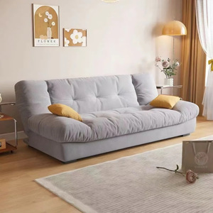 Sofá Cama Plegable <span class=keywords><strong>Cloud</strong></span> Color Crema, Moderno y Minimalista para Sala de Estar, Unidad de Alquiler de Casa Pequeña, Sofá de Tela Integrado de Doble Uso - Product Image 5