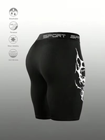 Pantalones Cortos Deportivos de Compresión Estilo Gótico para Hombre, Alta Elasticidad, para Ciclismo, Running, Gimnasio, Ajuste Ceñido, para Triatlón y Entrenamiento al Aire Libre