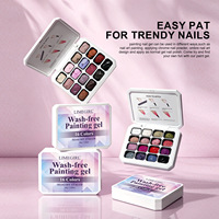 Gel de Peinture pour Ongles à Haute Saturation 16 Couleurs Sans Rinçage, Effet Pat-on, Résine, Dégradé Blush, Gel Pat Pat – Vente en Gros Exclusive OEM ODM