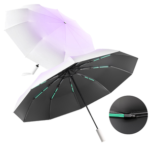 Fujian Umbrella Supplier UV Folding Umbrella Promotional with Gradient Design Custom Logo Printed Travel Umbrella