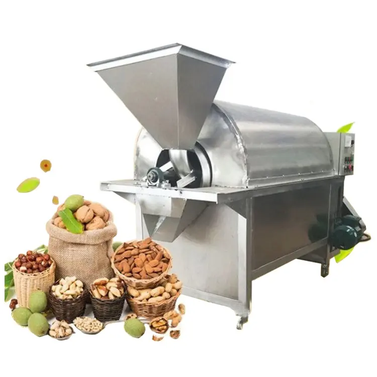 インドの小さなナッツロースター乾燥機/ピーナッツカシューヘーゼルナッツピスタチオ栗ナッツ焙煎機