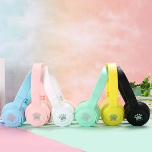 Cat's Claw children's headset subwoofer <b>wire</b> <b>control</b> with microphone retractable mobile phone computer headset - Product Image 1