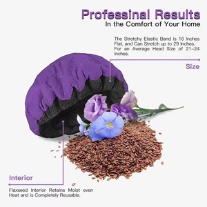 Produit le plus vendu <span class=keywords><strong>meilleur</strong></span> vendeur <span class=keywords><strong>2022</strong></span> Vapeurs de cheveux de graines de lin sans fil réutilisables capuchon de chaleur de conditionnement en profondeur micro-ondable - Product Image 3
