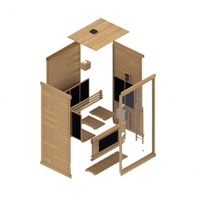 Modern Ahşap İnfrared Sauna Odası Dokunmatik Kontrol Sistemi Kolay Kullanım 1-2 Kişilik 1 Yıl Garantili İç Mekan Kullanımı OEM Marka