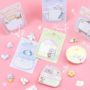 Kawaii Daily Life Series <b>Memo</b> <b>Pads</b> Korean Cute Stationery Self-Adhesive Magnetic Features PET Material for Office School Use - Product Image 1