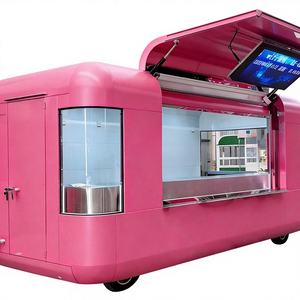 Promotion : Camion de restauration personnalisé en acier inoxydable, chariot à glaces, bar à bière mobile, remorque alimentaire vintage pour la restauration de rue, pour bonbons et chips - Product Image 1