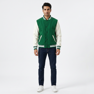 Custom Logo Front Stand Collar <b>Canvas</b> Varsity <b>Jacket</b> <b>for</b> <b>Men</b> Autumn OEM Blank Wholesale Letterman College <b>Jacket</b> - Product Image 1