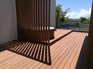 Revêtement de terrasse en <span class=keywords><strong>bambou</strong></span> imperméable de 20mm d'épaisseur <span class=keywords><strong>Prix</strong></span> compétitif Revêtement de sol de jardin extérieur pour les parcs Motif de <span class=keywords><strong>parquet</strong></span> - Product Image 5