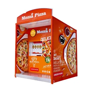 24/7 tự phục vụ distributeur một máy làm bánh Pizza sưởi ấm thức ăn nhanh tự động Pizza Máy bán hàng tự động