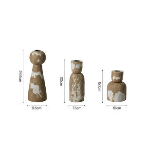 Umweltfreundlicher Rustikaler Holz-Kerzenhalter im Wabi-Sabi-Stil Handgefertigter Weihnachts-Kerzenständer für Heim- und Hoteldekoration Kunsthandwerk - Product Image 6