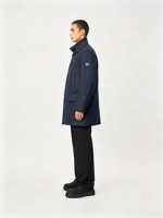 Manteau trench pour homme de haute qualité, respirant, élégant, à double boutonnage, tissé, décontracté