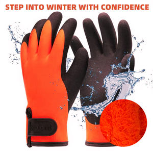 معتمد وفقًا لمعيار EN511 -40 ° قفازات عمل مقاومة للبرد الشديد مطلية باللاتكس مضادة للانزلاق وحرارية للسلامة في فصل الشتاء - Product Image 2