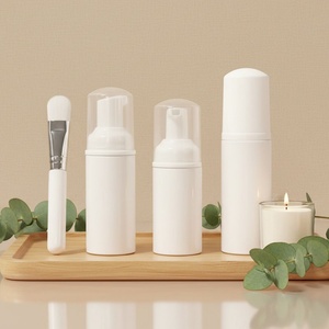 <b>Empty</b> <b>Plastic</b> Foaming Pump <b>Bottle</b> 50ml 100ml 150ml 200ml Clear White Black Pink PET Facial Cleanser Mousse Foam Pump <b>Bottle</b> - Product Image 3