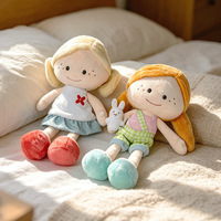 Adorable poupée en peluche de dessin animé pour petite fille, style coréen, pour l'accompagnement et la réparation émotionnelle des enfants, vente en gros, polyester