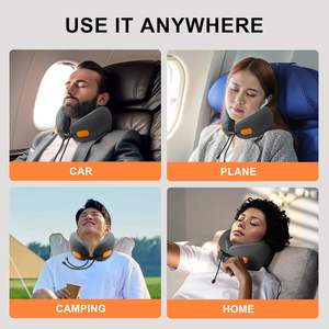 Customizable Color Premium Travel Neck Pillow Soft Plush Surface Superior Craft For Travel Rest Relax - Product Image 3
