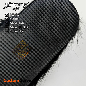 Pantuflas de plataforma de felpa bordadas personalizadas de moda 2024 para hombre, zapatos de zueco de felpa casuales para invierno - Product Image 2