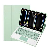 Keyboard dengan casing pelindung, penutup dengan Keyboard Trackpad nirkabel QWERTY bahasa Inggris untuk Samsung Galaxy Tab A8 10.5 "X205/X200