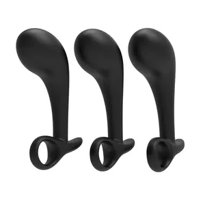 Plugue anal para bunda, plugue anal de calcinha personalizado na índia para brinquedo anal, pulseira, oem, silicone, abs cn; gua my-607, caixa preta de 176g