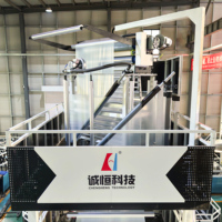 Nouvelle conception de machine à soufflage de film rotative verticale ABA, équipement de production de film plastique à double couche par coextrusion
