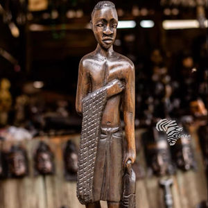 REN ART AFRIKAN SARL Sculptures en bois faites à la main - Art populaire de narration culturelle pour la décoration de la maison - Product Image 1