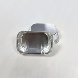 กล่องอาหารอลูมิเนียมสีขนาดเล็ก 4*2 นิ้ว 100 มล. 97*65*32 มม. กล่องบรรจุภัณฑ์อาหารเค้กอลูมิเนียมรีไซเคิล ถาดฟอยล์+ฝา - Product Image 4