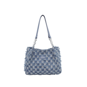 Sac fourre-tout décontracté transfrontalier grande taille, nouvelle mode 2026, à motif damier, pour le trajet quotidien et l'université - Product Image 5