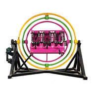 Cavalier de parc d'attractions fantastique anneau spatial 3D gyroscope équipement d'exercice gyroscope humain à vendre