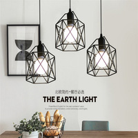Best-seller chambre populaire lustre de chevet mode creux carré restaurant bar e27 suspension