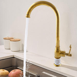 Grifo de Cocina Monomando Estilo Antiguo, 2.0-2.9 gal/m, Válvula de Cerámica, Rotación de 360 Grados, Montaje en Encimera, Diseño Europeo - Product Image 1