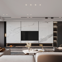 Meuble TV en MDF LED Minimaliste Blanc Salon Style Japonais Français Art Déco Bouleau Espresso