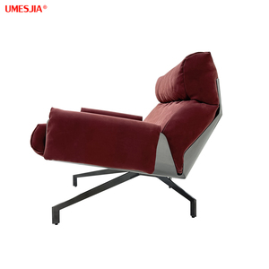 <span class=keywords><strong>Fauteuil</strong></span> <span class=keywords><strong>Club</strong></span> 57 en <span class=keywords><strong>cuir</strong></span> véritable, chaise longue avec pieds en métal, chaise de détente, coque en acier inoxydable - Product Image 1