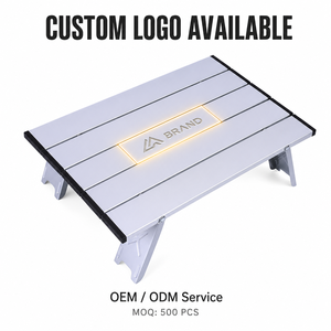 <span class=keywords><strong>Mesa</strong></span> Plegable Resistente de Aluminio para Camping y Picnic, <span class=keywords><strong>Mesa</strong></span> Auxiliar Portátil y Plegable para Viajes a la Playa - Product Image 4