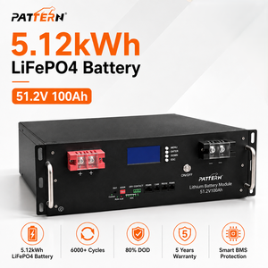 Batterie LiFePO4 5kWh à montage en rack, 51,2V 100Ah, batterie de stockage d'énergie solaire au lithium avec CAN RS232 RS485 - Product Image 2