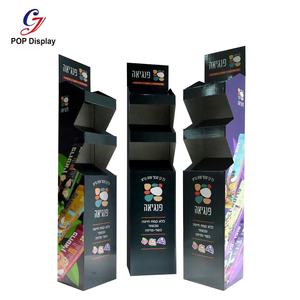 Design del cliente grande magazzino al dettaglio portatile in cartone espositore da pavimento ripiano di carta POS supporto di promozione per Snack - Product Image 2
